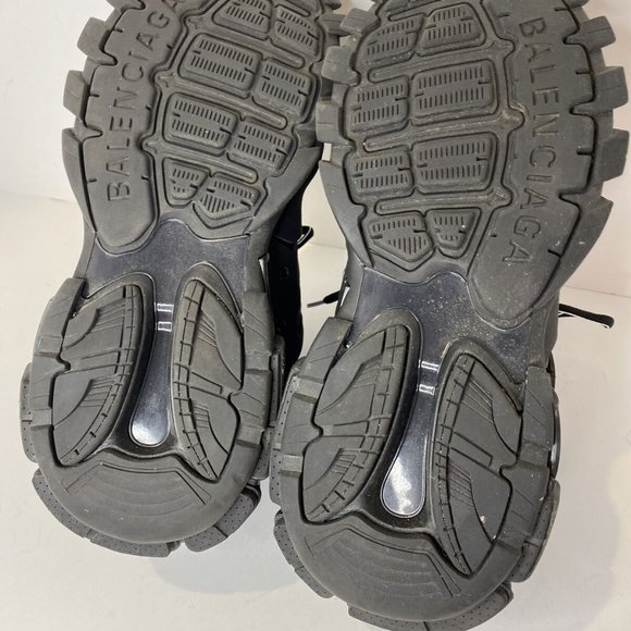Balenciaga Black Track Trainers Mesh & Nylon Men’s Size 11 US 44 EUR with Bag - Picture 4 of 12